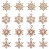 SUNNYCLUE 1 Scatola 16 Pezzi 4 Stile Fascino Fiocco di Neve Ciondoli Natalizi Fiocchi di Neve Ciondoli Natale Neve Cubic Zirconia Fascino per Gioielli Fare Ciondoli Braccialetto Fai Da Te Collana Orec