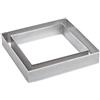 Paderno Quadrato microforato Acciaio Inox h. 3,5 cm (19 x 19 cm)