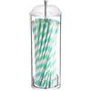 Youngever Dispenser per cannucce, porta cannuccia in plastica con coperchio
