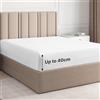 CGK Unlimited Fodera per materasso singolo 90x190 cm - 100% cotone sateen 400 fili - Fodera extra profonda per materassi fino a 40 cm (16) - Morbida, traspirante, anti-piega - Certificata OEKO-TEX - Bianca