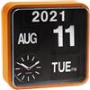 Karlsson KA5364OR Mini Flip Orologio da Muro, Arancione, nero (schwarz), eckig