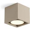 Area illumina Plafoniera da Soffitto Singola o Tripla, Alluminio, Attacco GX53 fino a 12W, Base Orientabile, Bianco/Nero/Sabbia (Sabbia, Singolo)