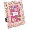 Laura Ashley Cornice portafoto in resina realizzata a mano con cavalletto, per tavolo e parete, design floreale decorativo, decorazione per casa, galleria fotografica, arte e altro (4 x 6, rosa)