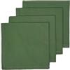 HOMESCAPES Confezione da 4 tovaglioli natalizi, 100% cotone, colore: verde scuro