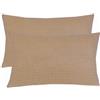 ZZDZW Set di 2 Copri Cuscini 50x70 per Divano 40x70 Copricuscino 50x80 Elasticizzato con Cerniera,Federe Moderne per Camera da Letto Decorativo Velluto A Coste Elegante(Khaki,30cmx40cm Set of 2)