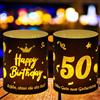 Xialvyu Decorazione da Tavolo per 50° Compleanno, Donna e Uomo, 12 Pezzi, Decorazione da Tavolo per 50 Anni, Regalo per Uomini e Donne, Adatto per Candele Tealight