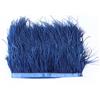 Wambere Striscia di tessuto con piume di struzzo, nastro con frange di piume di struzzo, bordi di piume di struzzo, frange con nastro di raso per Dream Catcher, costumi, cappelli, artigianato, decorazioni per