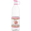 Home 7858700 Bottiglia con Tappo in Plastica, Vetro, Rosa, 1 lt