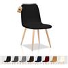 FIGOOO Coprisedie Elasticizzati con Schienale 4 Pezzi Fodere per Sedia Scandinavo Coprisedia con Schienale Rotondo Coprisedia Ufficio Universale Coprisedia da Cucina per Sala da Pranzo(Nero,4pcs)