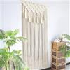 ANBOO Tenda a sospensione per porta, stile bohémien, macramè, decorazione da parete, per balcone, per porte e finestre, 65 x 200 cm