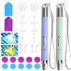 VOSSOT 2 Pezzi Pennelli Diamantati con Luci, LED Penna per Pittura a Diamante | 5D Diamante Pittura Punto di Foratura della Penna con Ricaricabile USB, strumenti per accessori diamantati