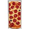 A.Monamour Adesivo Porta Autoadesiva 3D Vista Dall'Alto Di Una Pizza Con Salsiccia Vinile PVC Adesivi per Porte Interne Pellicola Adesiva Poster Sticker Murale Parete Carta da Parati