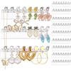 xtemtoamz Porta Collane da Appendere, Porta Orecchini, Espositore Collane Jewelry Organizer in Plastica, porta Orecchini a Muro per Collane, Bracciali, Orecchini, 9,5 X 2,4 cm, 9 Pezzi