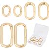SUNNYCLUE 1 Scatola 6 Pezzi 3 Dimensioni Portachiavi Ovale In Ottone Anello per Cancello A Molla Portachiavi In Oro 18k Moschettone Fermagli per Chiusura Connettore per Creazione di Gioielli Portachia