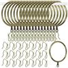 Glarks Set di 30 anelli per tende da 50 mm, in metallo, include 30 anelli per tende e 30 ganci per tende, occhielli scorrevoli per finestre scorrevoli per porte del bagno