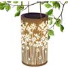 Generico Solar Hangings Lantern | Decorative Colorful Metal Flowers Light - Solar Pathway Light Outdoor For Yard Outside Patio Landscape Walkway Lawn House Driveway Ground Backyard Porch Sidewalk Pool
