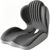 YNNHUDEEP Cuscino ortopedico a forma di L, 40 x 44 x 37 cm, con supporto lombare e apertura per il coccige, cuscino ergonomico per sedia da ufficio e auto, anello per alleviare le emorroidi (grigio scuro