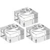LifgWas 3 pezzi supporto per sfera di cristallo in vetro K9, base quadrata trasparente per sfera da 5 cm, espositore per Lensball, palla di decorazione, palla di Natale, supporto per display