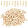 HUIHAOEU 100 Pezzi Mollette Di Legno Naturali Mollettine Legnos Piccole 4.5cm Mini Mollettes Per Collage Di Foto Cartoline Decorazioni
