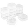 Goodma 12 contenitori quadrati vuoti in plastica trasparente, 9 x 9 x 3,8 cm