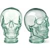 Viste-lo Testa manichino decorativo. Testa in vetro riciclato. Espositore per accessori in vetro. Supporto Cappelli, Cappelli, Caschi e altro ancora. Realizzato in vetro riciclato. (Teschio)
