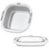 Gorocking Set di lavandini pieghevoli, 3 misure (26/32/38 cm), materiale PP, grigio-bianco, per lavare/campeggio (grigio, M)