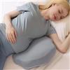 Chilling Home Cuscino per Gravidanza, per Dormire, in Memory Foam, per Pancia, Schiena, Cuscino per il Corpo Regolabile e Portatile, per Chi Dorme Sul Fianco (10 cm, grigio)