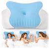 Jradse Cuscino Cervicale Memory Foam, Ergonomico Cuscino Ortopedico Cervicale Antirussamento per chi Dorme su un Fianco/Sulla Schiena/Sulla Pancia con Federa Sfoderabile e Lavabile