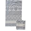 OM DOLCE CASA M&O Strofinacci Asciughini Canovacci Cucina 3 Pezzi Misura Maxi Cm 60x86 Tela Aida Ricamo Punto Croce Hobby Cucito Ecru Cuori Disponibile Prodotto in Italia (Grigio)