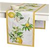 Maison d' Hermine Maison d'Hermine Runner da tavolo in 100% cotone, lunghezza 150 cm, per casa, cucina, sala da pranzo, feste, matrimoni, Primavera Estate (Limoncello, 50 cm x 150 cm)
