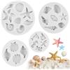 Vylro Stampo in Silicone Tema Marino, Stampo per Torta Conchiglia Stella
