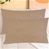 SWJ-swjssb Copri Cuscini Velluto A Coste - Set di 2, Fodere Quadrato E Rettangolare, Copricuscino Elasticizzati con Cerniera, per Divano E Camera da Letto, Lavabili(Khaki,35x55 cm Set of 2)