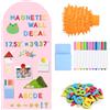 DiULi Lavagna Magnetica da Parete 44.5 x 100 cm, Autoadesiva Lavagna Cancellabile per Bambini con Gessetti, Pannello Decorativo Parete per Cameretta dei Bambini, Scuola, Ufficio(Rosa)