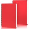 Yarotm Quaderno Fogli Bianchi A4-2 Pezzi Quaderni a Spirale - 100g/m² Quaderno Pagine Bianche - Rosso Block Notes A4-21x29.2cm Taccuino Appunti - 60 Fogli/120 Pagine Diario di Viaggio