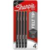 Sharpie Penne sharpie, punta fine, rosse, 12 pezzi Punta fine 4-Pack Black