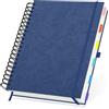 Yarotm Block Notes A4-1PC Quaderno a Quadretti 21.6x28.5cm - 240 Pagine Taccuino Appunti Pelle PU - 100GSM Diario Spirale Fogli a Quadretti 5mm - Notebook A4 Copertina Rigida, Blu Scuro