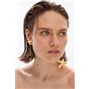 Desigual, Orecchini lunghi asimmetrici a fiore placcati oro Zalio, Donna, U