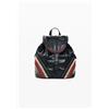 Desigual, Zaino ricami piccolo, Donna, Poliuretano, Nero, U