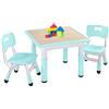 FUNLIO Tavolino con 2 Sedie per Bambini, Tavolino e Sedie per Bambini Regolabili in Altezza per Età 3-8 Anni, Tavolo Bambini per Arti Facile da Pulire, Approvato CPC e CE (3 pezzi) - verde
