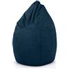 Green Bean© Poltrona a sacco con schienale 60x60x90cm - Cuscino per interni 220Lt riempimento accogliente e lavabile - Cuscino da pavimento pouf sedia sgabello