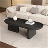 BNUZ Tavolino da salotto moderno e minimalista, nero, 119,7 x 49,8 x 35,5 cm, verniciato a spruzzo, tavolo da soggiorno in MDF