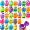 JOYIN 30 Pz Stampati Jumbo Uova di plastica per l'evento di Caccia alle Uova di Pasqua, Cesto di Pasqua Stuffers, Borse Regalo del Partito, Scena e Decorazione, Feste di Scuola premi