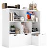GZTGZMWG 1 Pezzo Libreria Bambini per Cameretta Bianca 3 Cassetti 100x33x90CM
