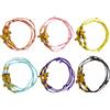 Generico Luna 30 BRACCIALI Regolabili con Tau in ULIVO E Palline 6 Colori Assortiti Fabbricate nella Patria di San Francesco (BOMBONIERE)
