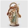 EDG - Enzo De Gasperi Decorazione Natalizia statuina natività King Sacra Famiglia in Resina e Tessuto con Base H50 cm