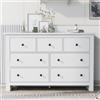 YuQozii Moderno minimalista grande capacità armadio sala da pranzo con cassetti multipli a buffet, Caffè Bar Armadio con 7 cassetti per ingresso, cucina, sala da pranzo e soggiorno (bianco)