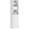 SoBuy Mobile alto Colonna bagno salvasapzio con cassetto e armadietto L40*P35*A161 cm BZR17-W