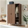 [en.casa] Armadio con 2 Ante e 5 Scomparti 191x120x52 cm Effetto Noce