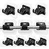 SHFYFHS 10 Pezzi Staffa Autoadesiva per Asta Tende Supporti, Ganci per Tende Senza Bucare Trasparente, Supporti Asta Tende, Tende Finestre PVC Staffe Autoadesive, per Soggiorno, Bagno, Camera da Letto (nero).