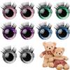 Zythrem 10pcs 20mm occhietti per amigurumi Occhi amigurumi Occhi per Pupazzi con Ciglia e Rondelle per Bambole Amigurumi Animali all'Uncinetto Giocattoli Fai-da-Te Bambole Teddy Giocattoli di Peluche
